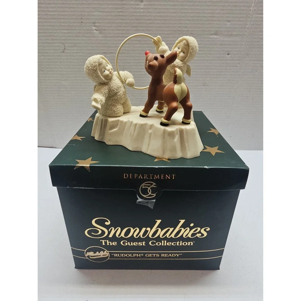 2000 Dept 56 Snowbabies Rudolph Gets Ready Figurine #56.69906